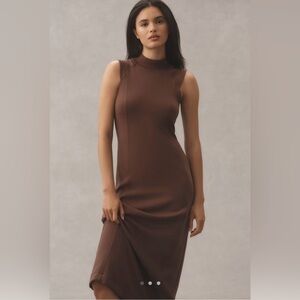 Varley Erin Mock-Neck Midi Dress